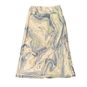 Urban Outfitters Blue and Cream Marble A-Line Skirt